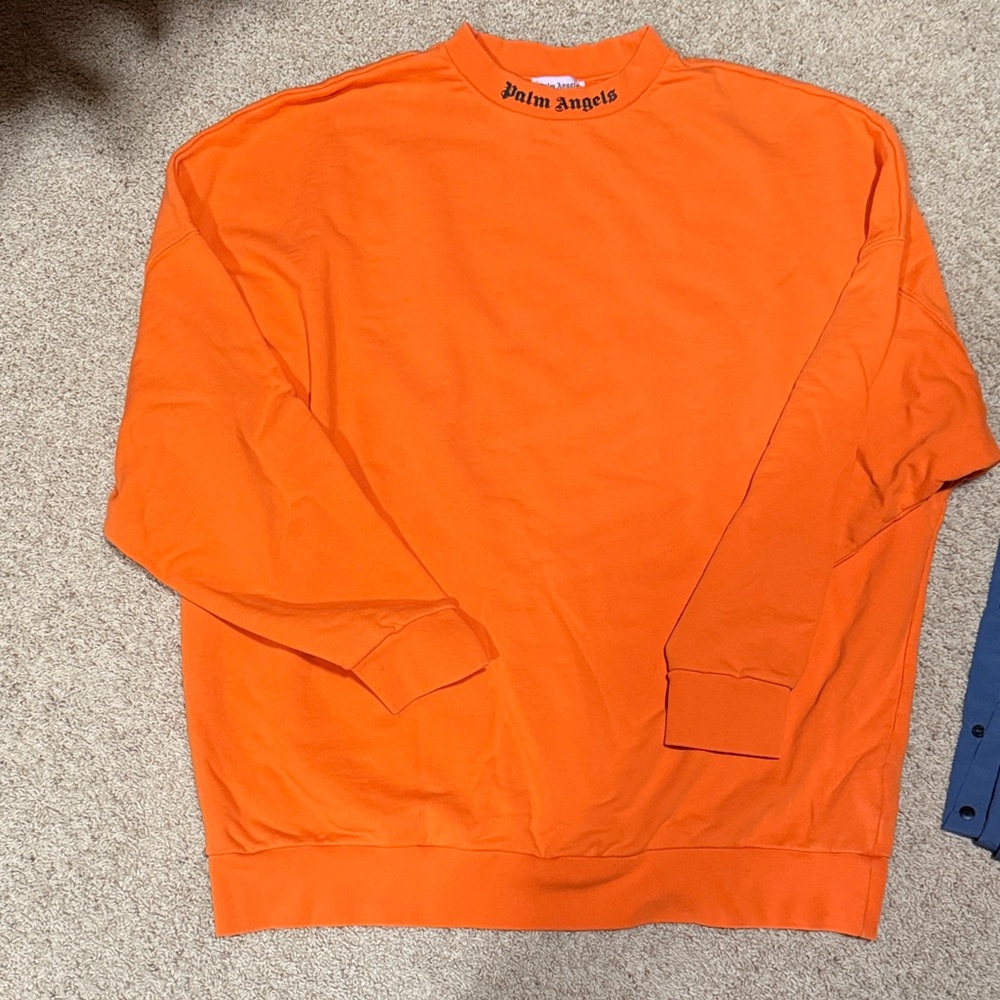 Palm Angels Vibrant Orange Crewneck Sweater